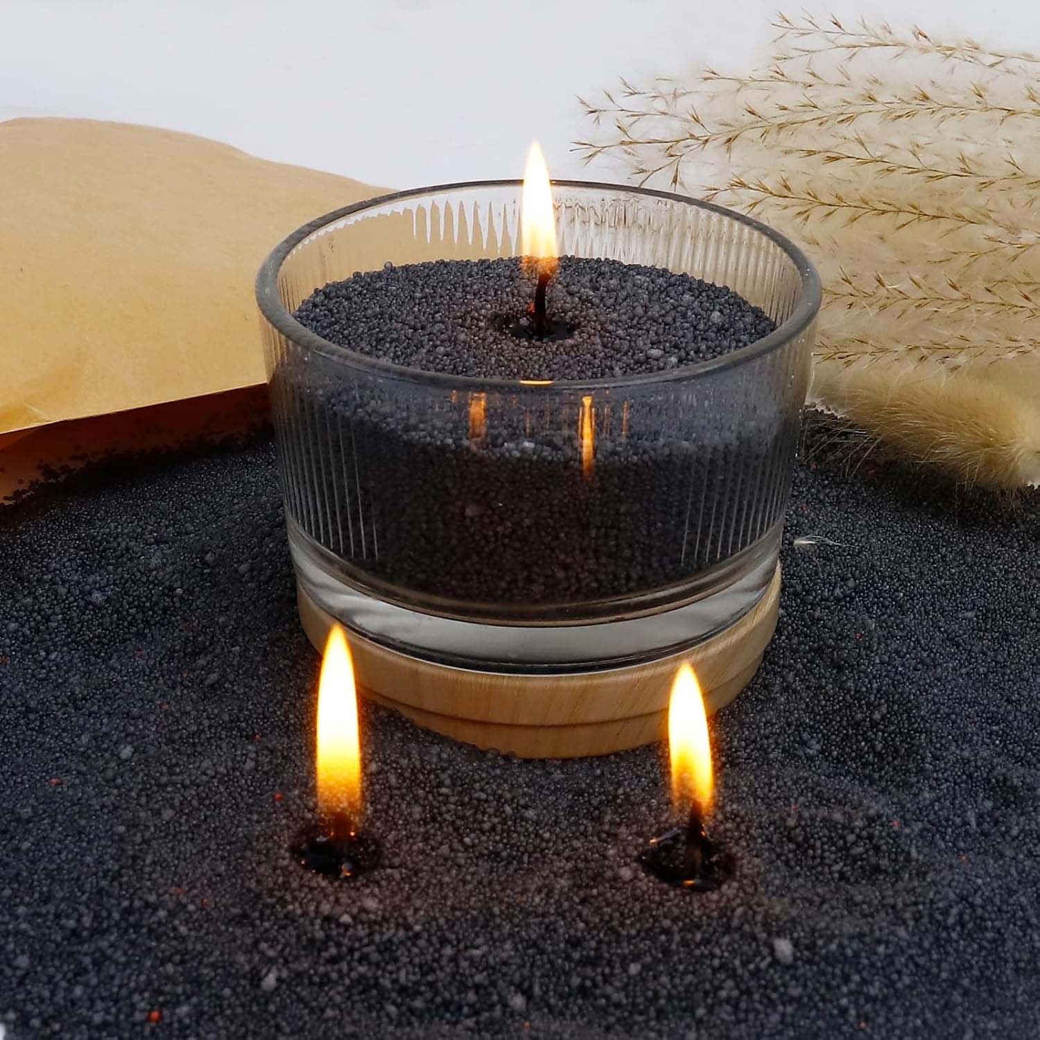 Black Candle Sand with Wick, 2 - đánh giá và giá Candle Supplies In Bulk